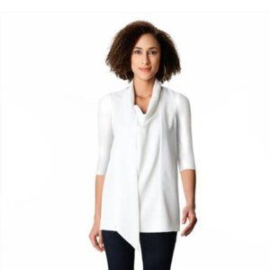 Zapelle eShakti SZ 30/4X Draped Scarf Woven Crepe Blouse